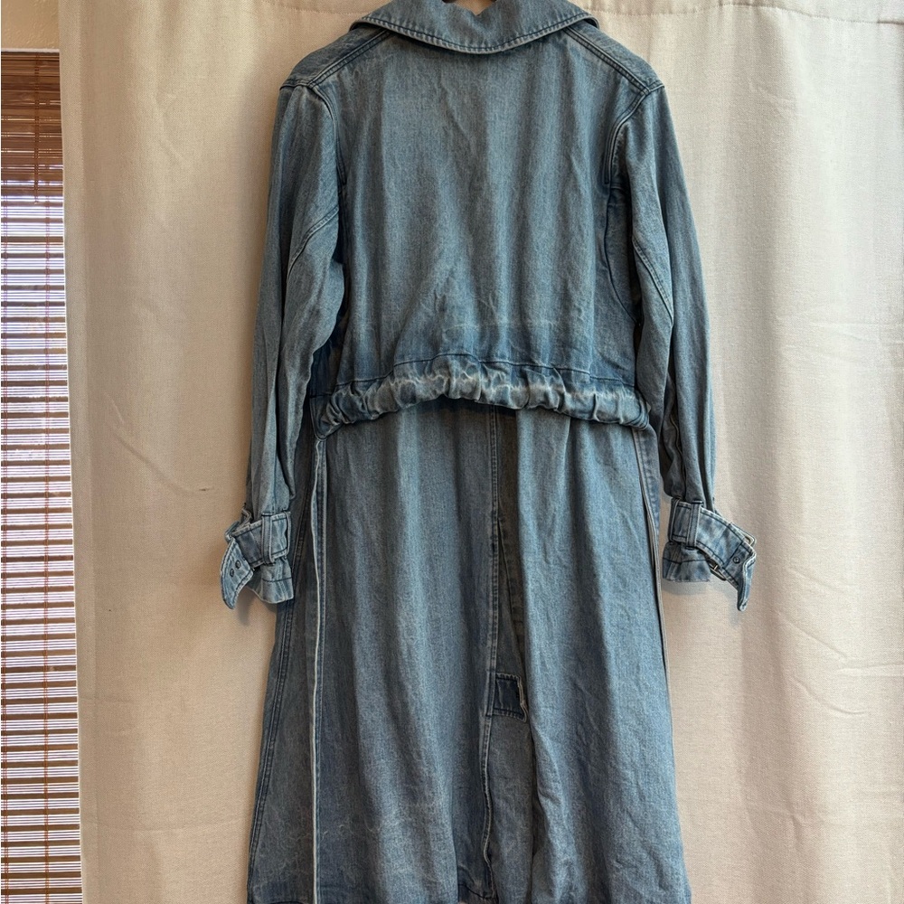 Closed Light Blue Denim Trench Coat - Picture 4 of 4